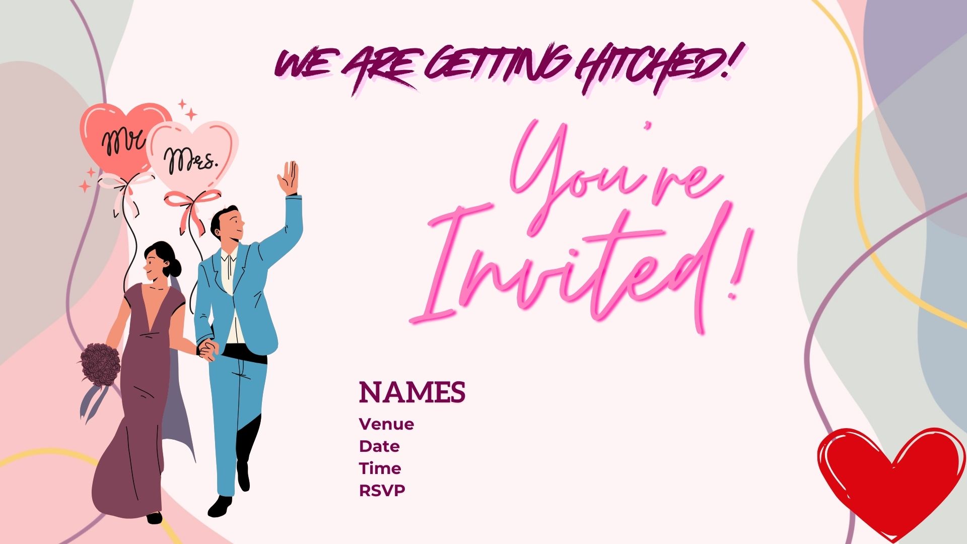 Fun and playful invitation with banter